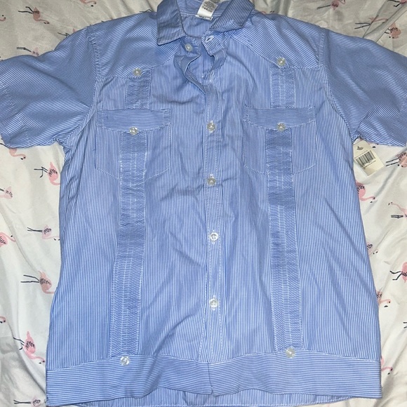 Alba Other - Boys Alba Striped Short Sleeve Button Down Shirt - 8